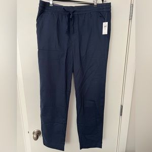 NWT Gap drawstring pants, navy. Size L Tall